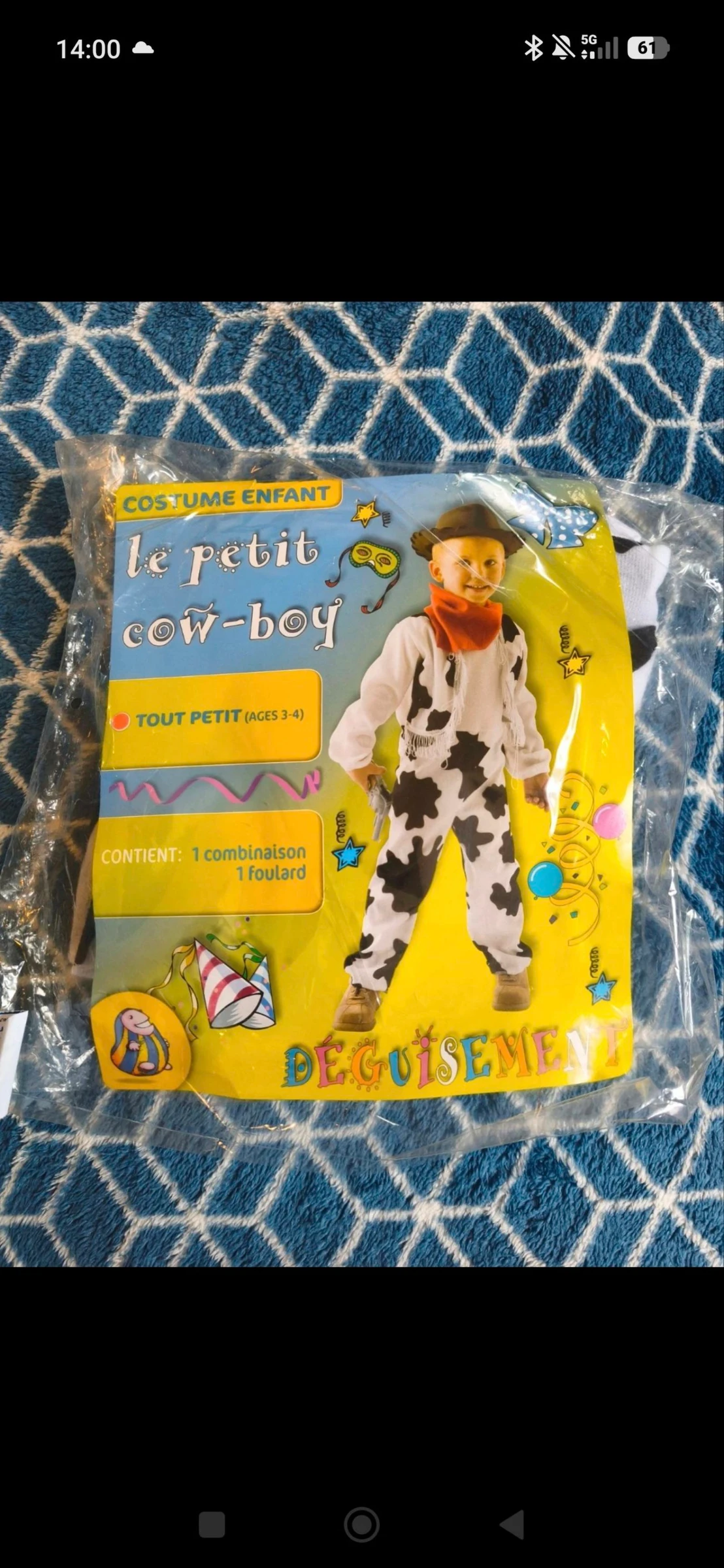Déguisement 3/4 ans neuf 